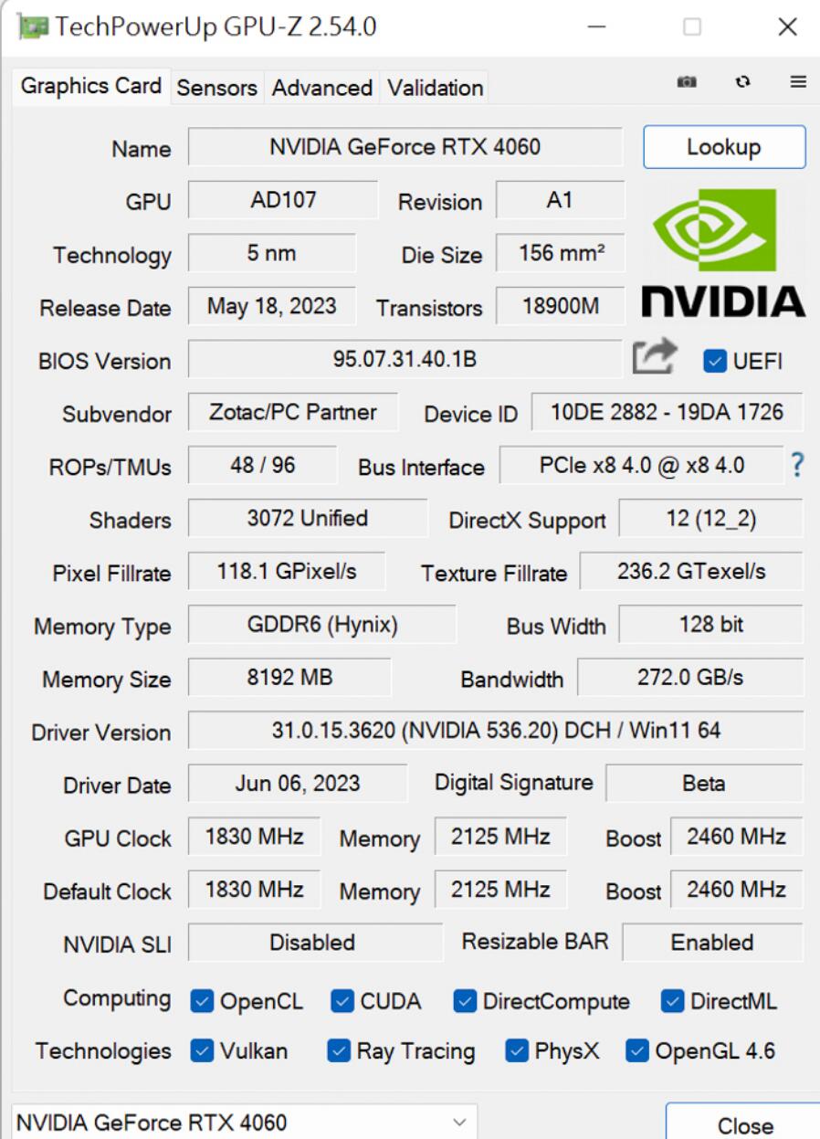 ZOTAC GAMING GeForce RTX 4060 8GB SOLO显卡开箱评测-第7张图片-装机笔记